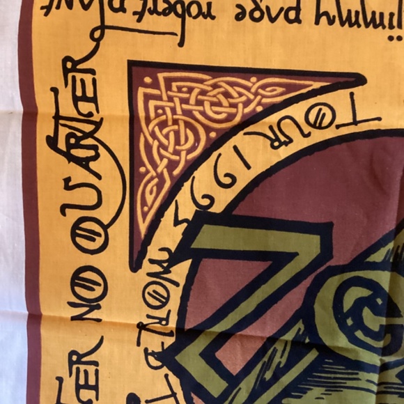 Vintage Robert Plant Jimmy Page No Quarter ZoSo Bandana World Tour 1995 - Picture 5 of 5